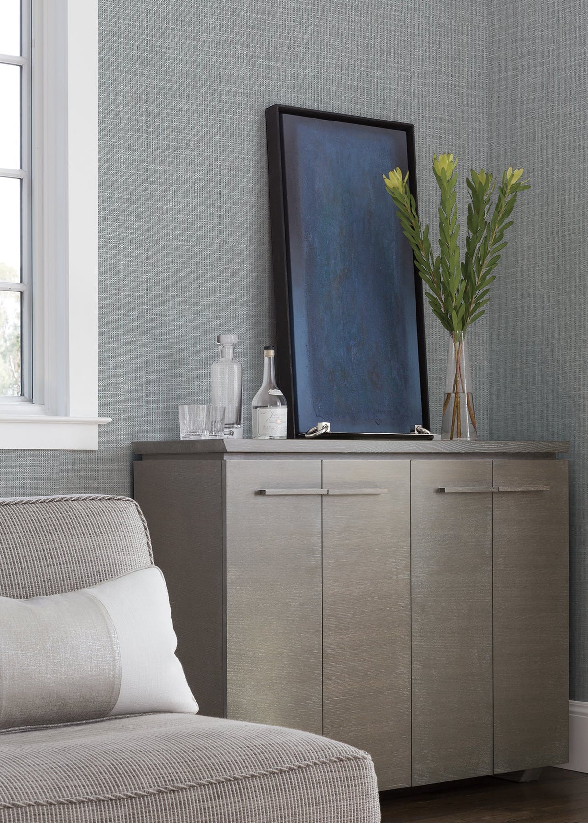 Eade’s In the Loop Multicolor Faux Grasscloth Wallpaper Mult