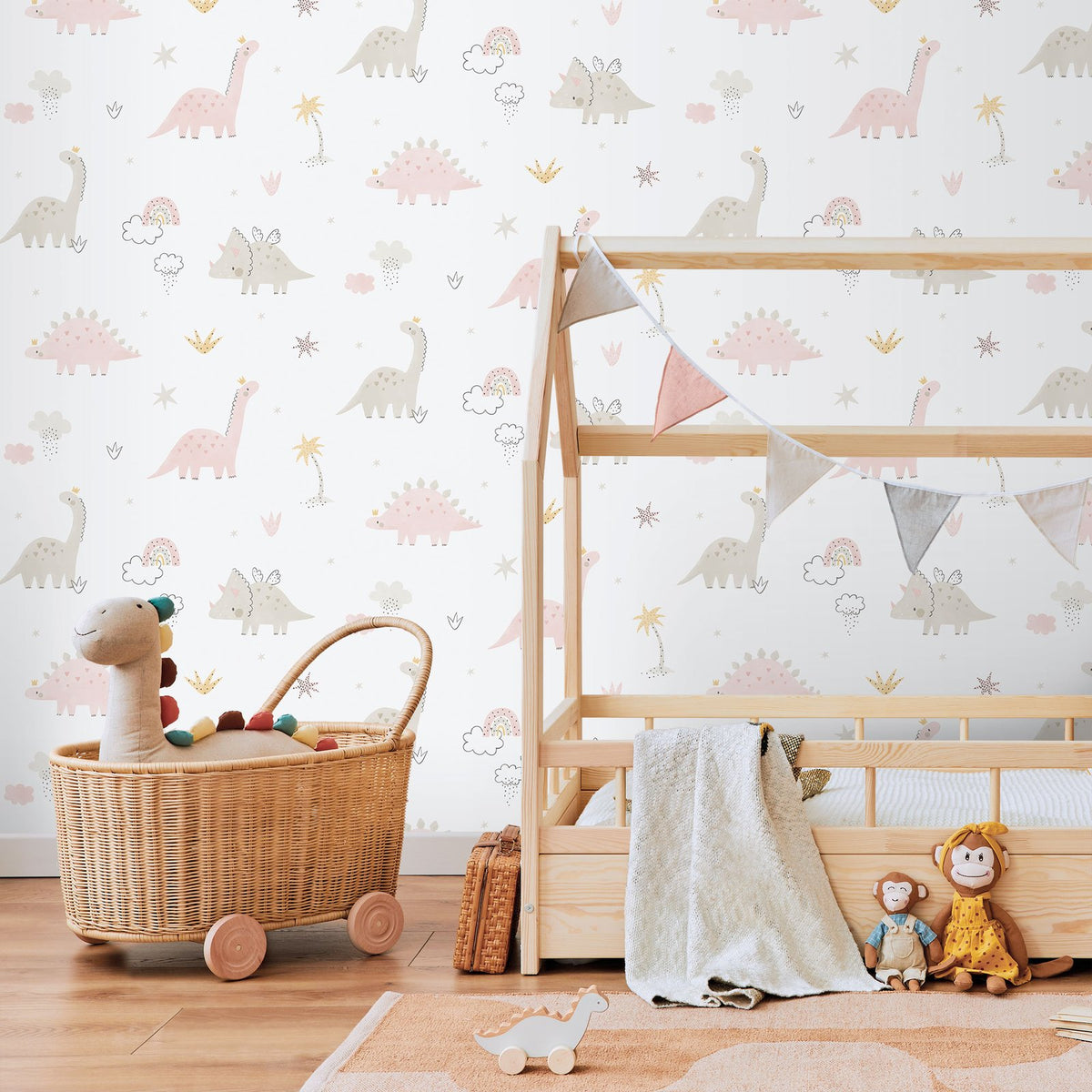 Galerie Bambino Dino Pink Sidewall 283-1