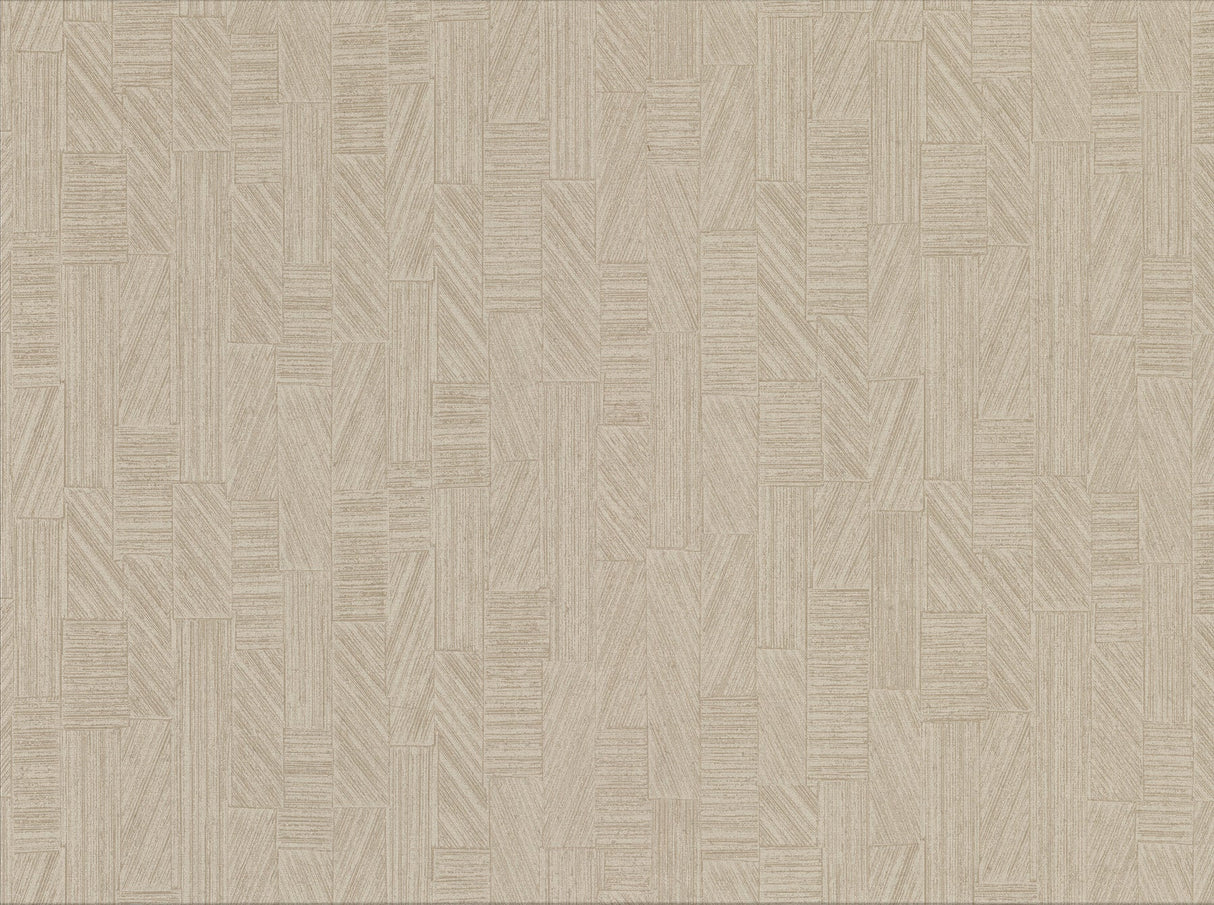 Warner Textures 2830-2756 Kensho Beige Parquet Wood Wallpaper