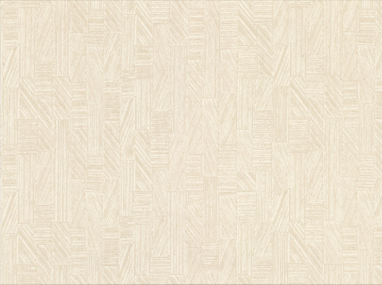 Warner Textures 2830-2758 Kensho Cream Parquet Wood Wallpaper