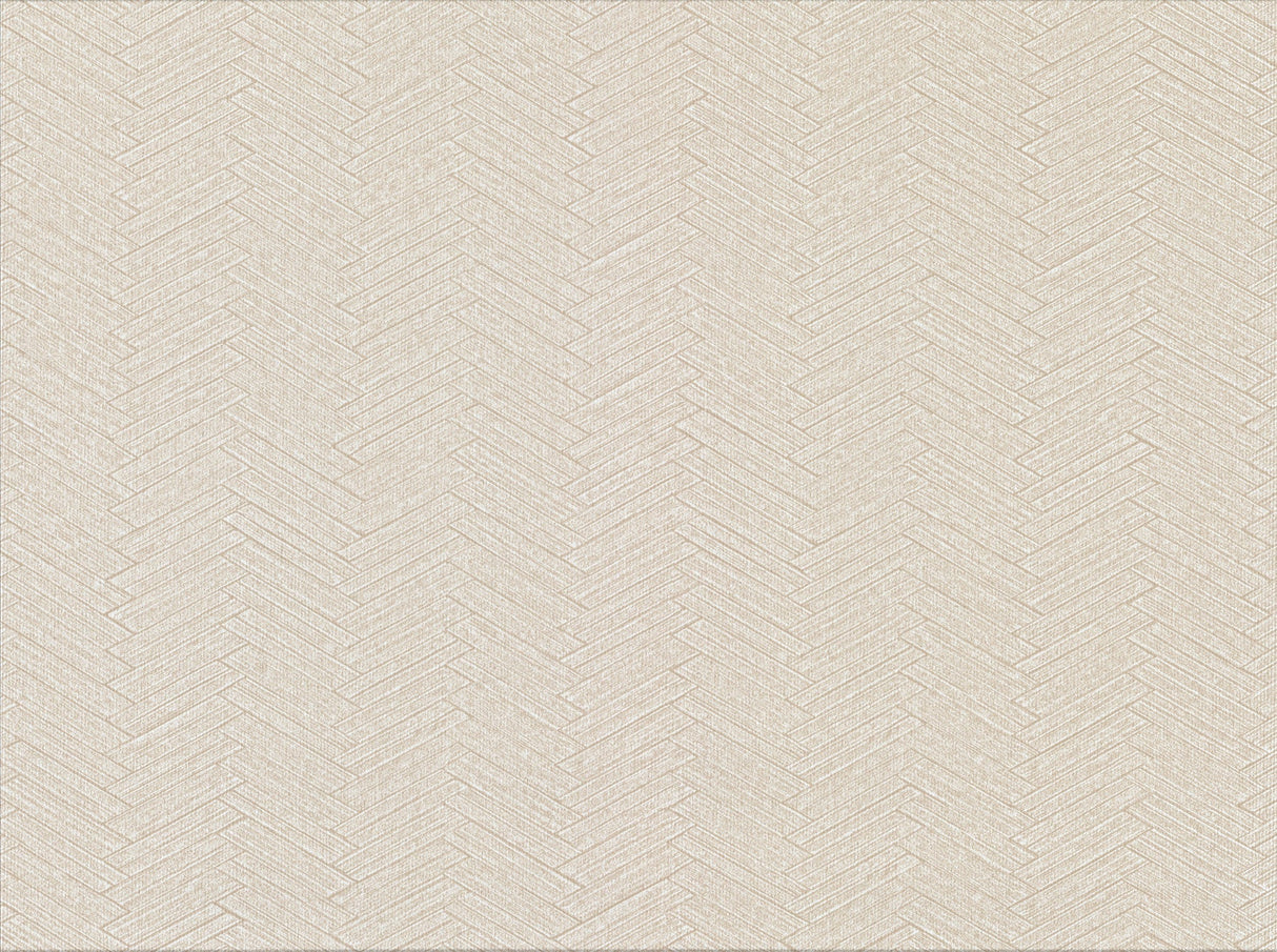 Warner Textures 2830-2761 Karma Off-White Herringhone Weave Wallpaper