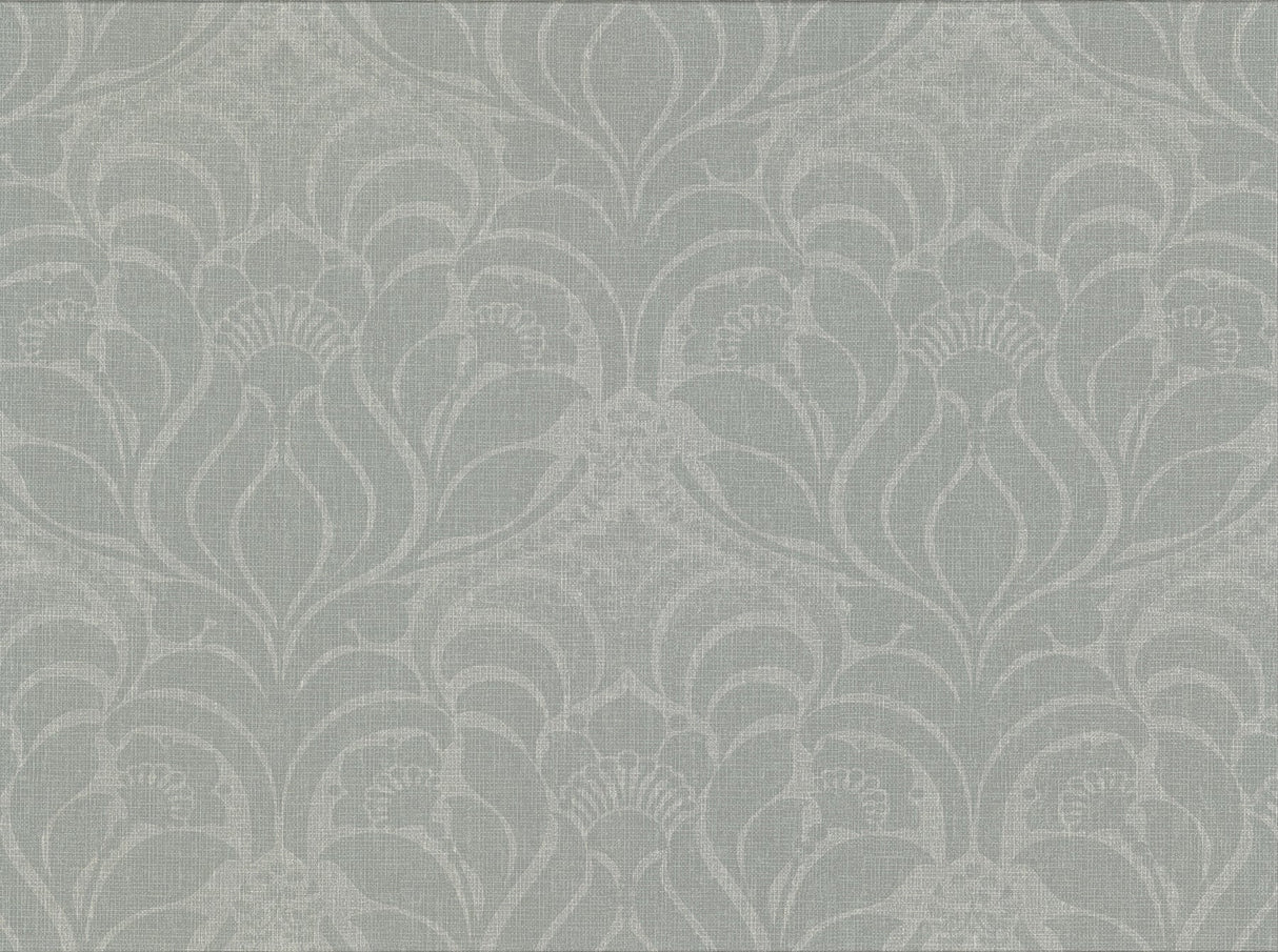 Warner Textures 2830-2774 Sandor Sage Damask Wallpaper