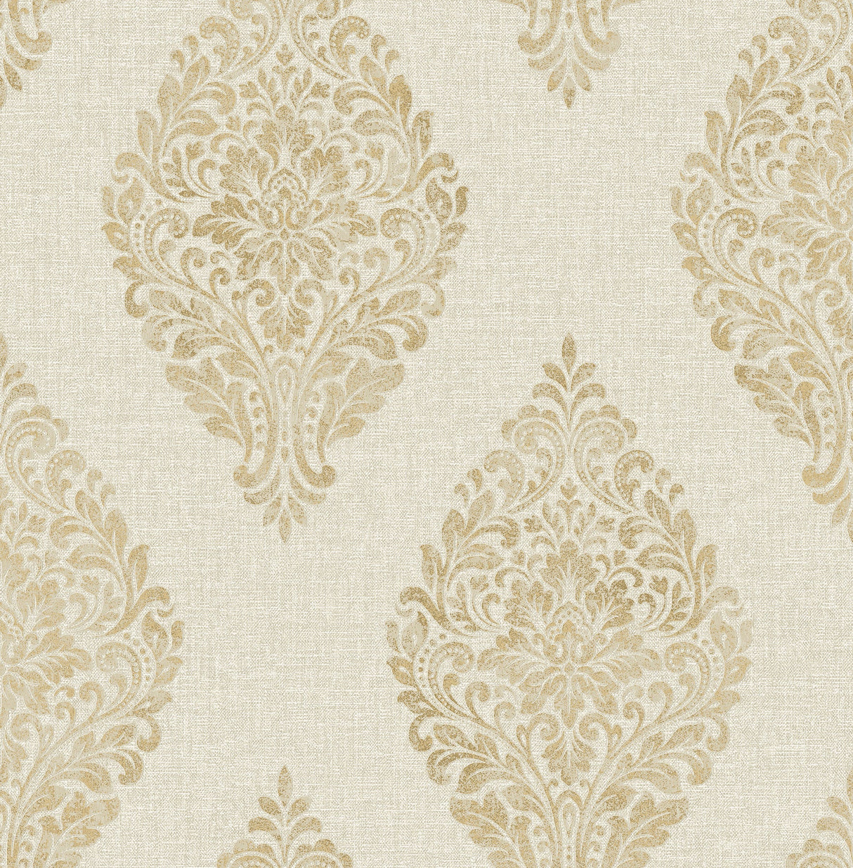 Advantage 2834-25043 Pascale Gold Medallion Wallpaper