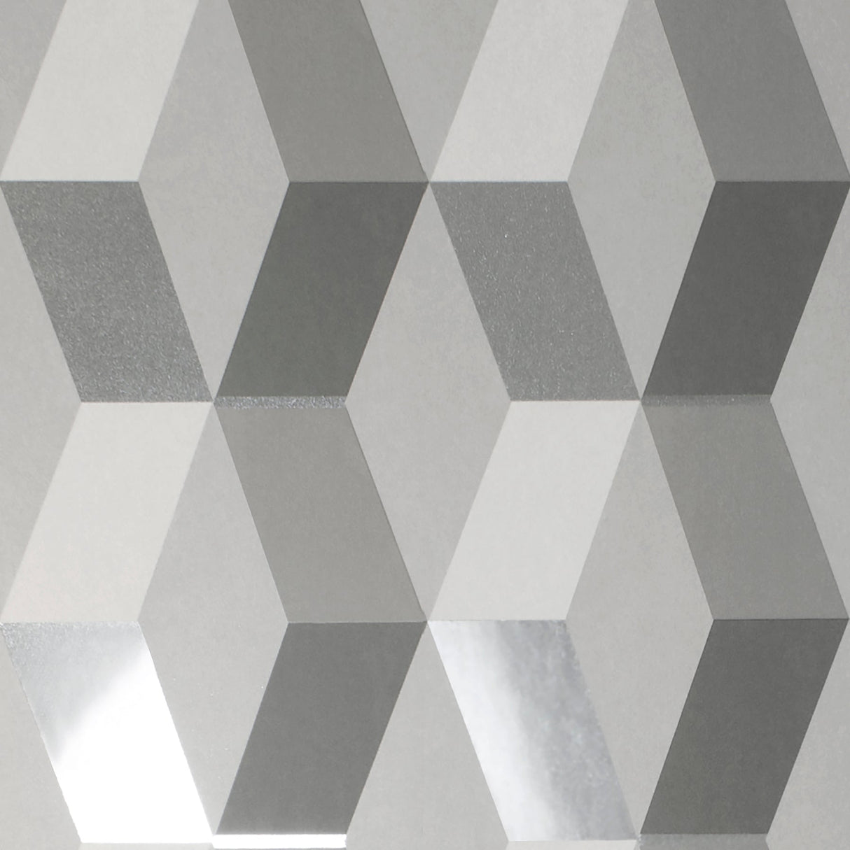 Advantage 2834-M1470 Rochelle Grey Geometric Wallpaper