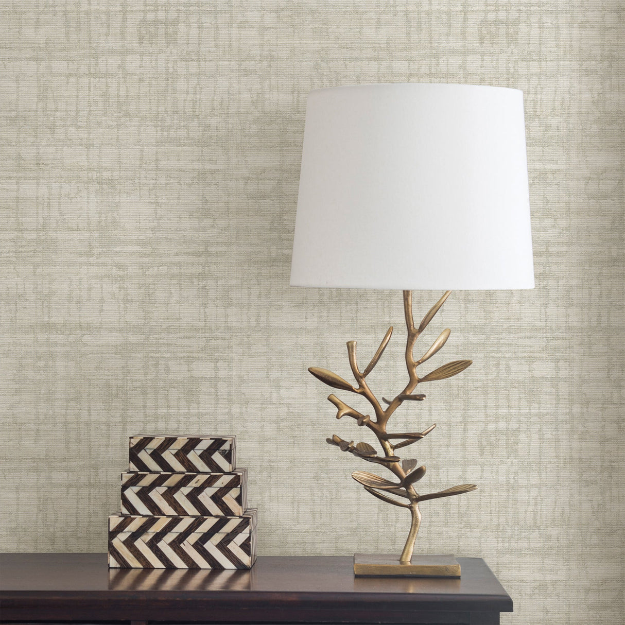 Advantage 2835-C88631 Lanesborough Cream Weave Texture Wallpaper