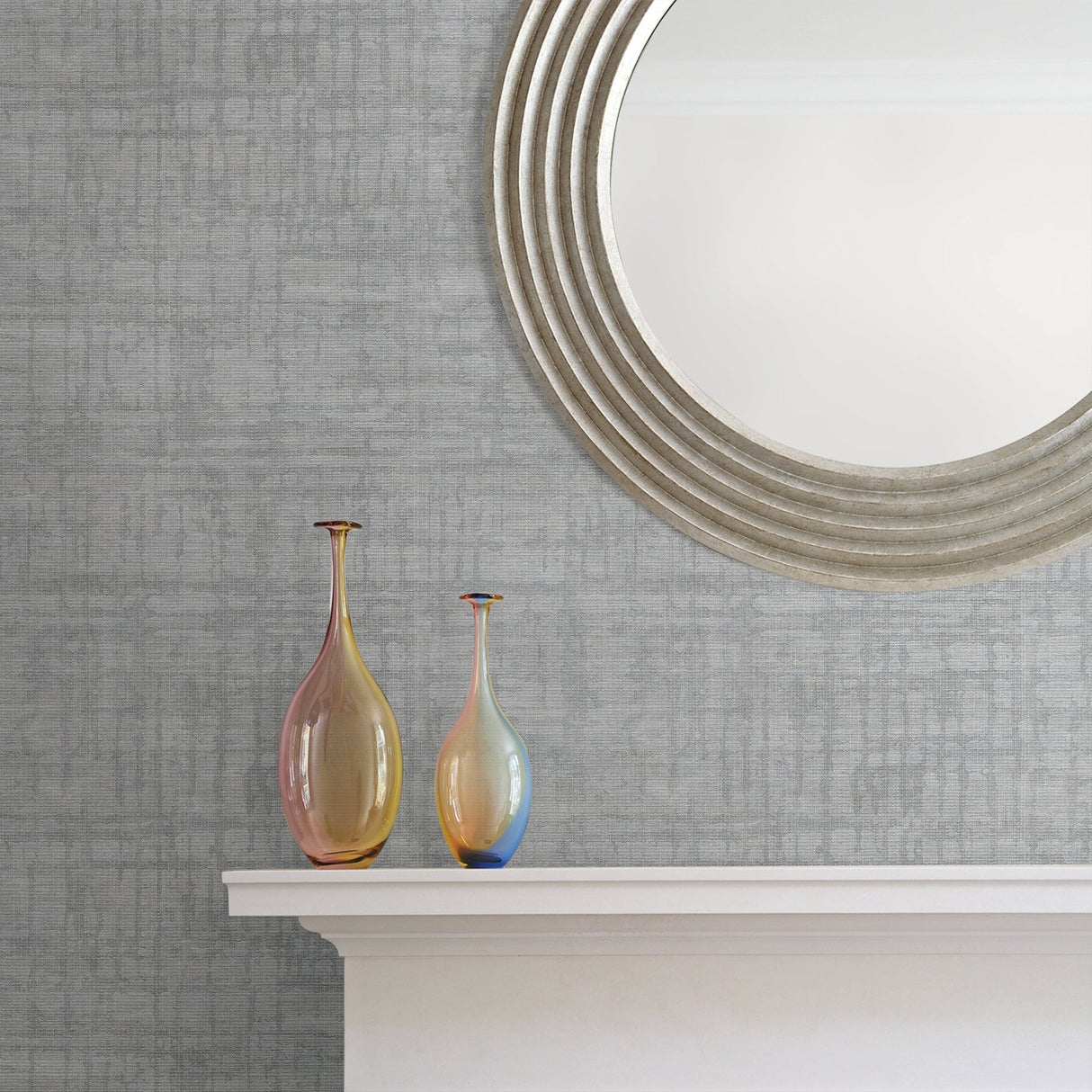 Advantage 2835-C88634 Lanesborough Grey Weave Texture Wallpaper