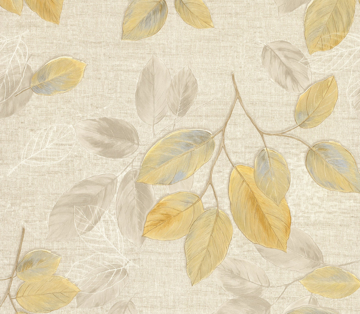 Advantage 2835-DI40401 Dorado Beige Leaf Toss Wallpaper