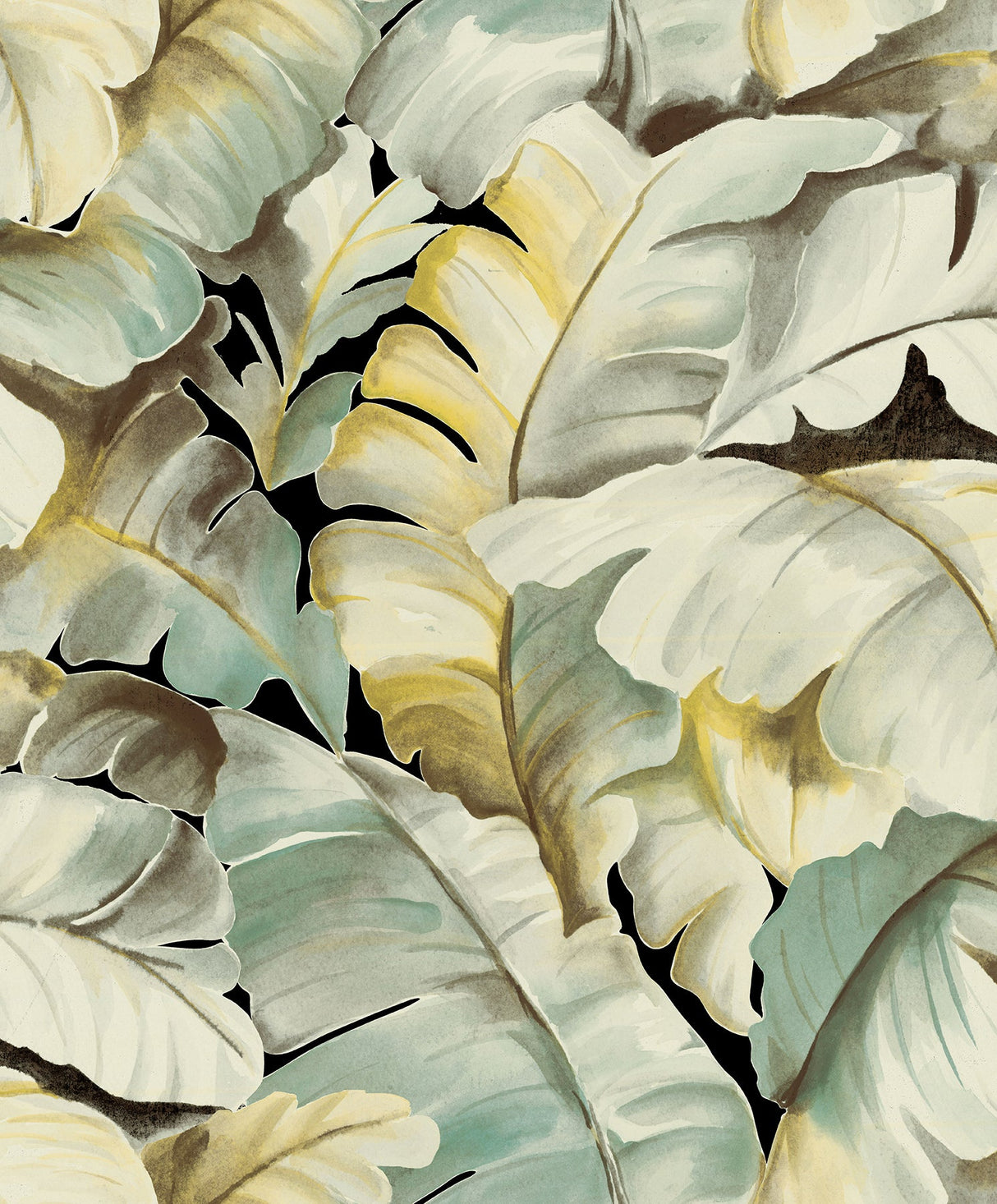 Advantage 2835-SY5151P Mardan Light Green Banana Leaf Wallpaper