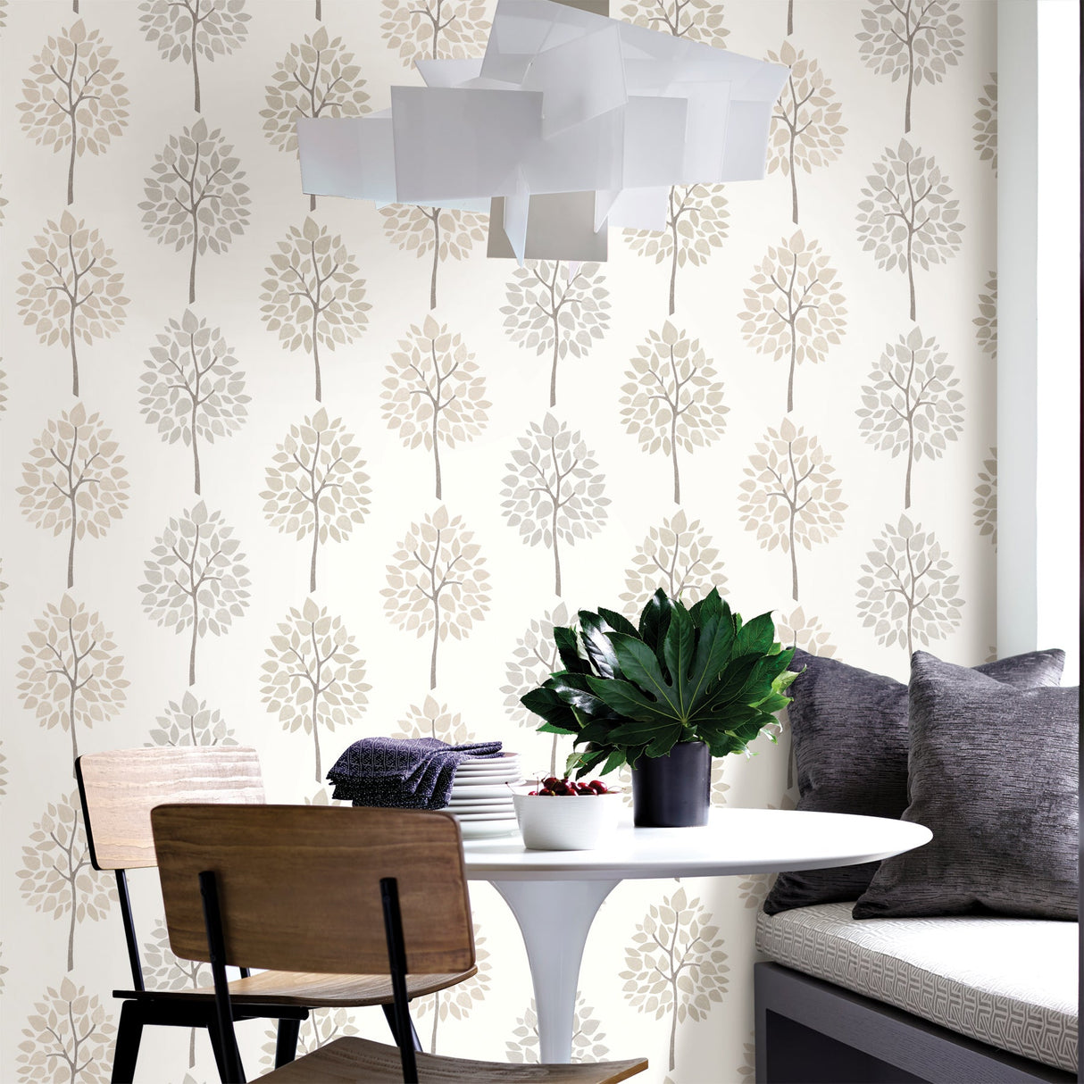 Advantage 2836-24967 Ceres Grey Tree Wallpaper