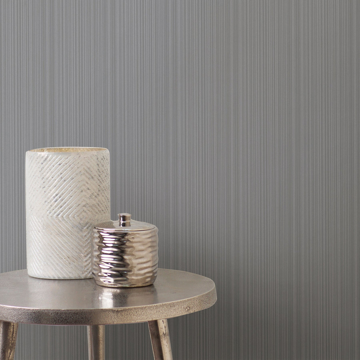 Advantage 2836-431933 Aemelia Dove Stripe Wallpaper