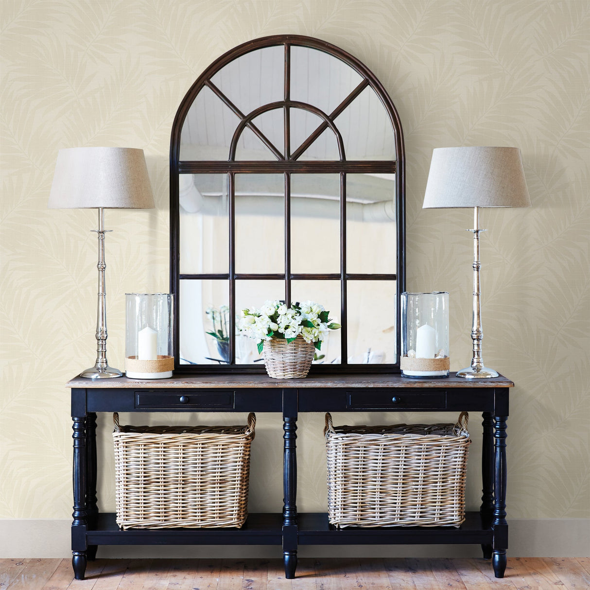 Advantage 2836-527537 Regan Ivory Palm Fronds Wallpaper