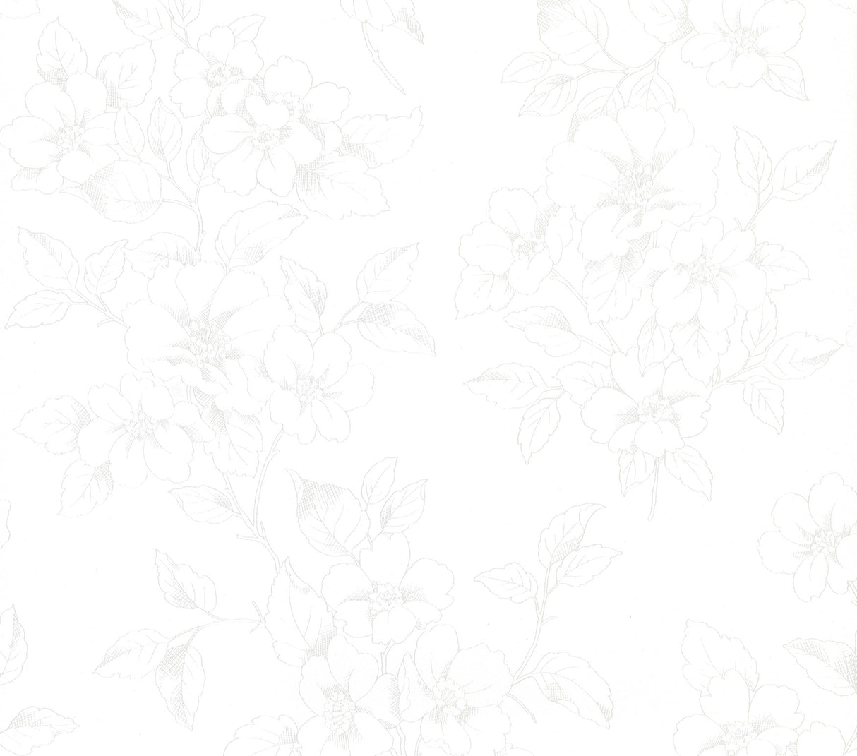 Advantage 2836-801903 Romeo Silver Floral Trail Wallpaper