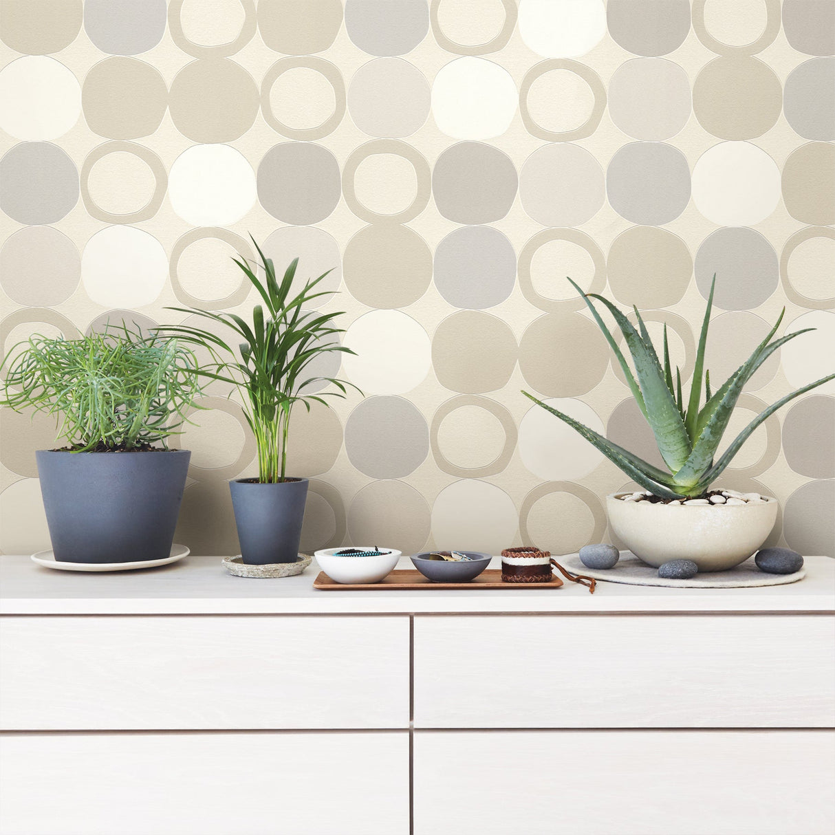 Advantage 2836-805109 Tybalt Grey Geometric Wallpaper