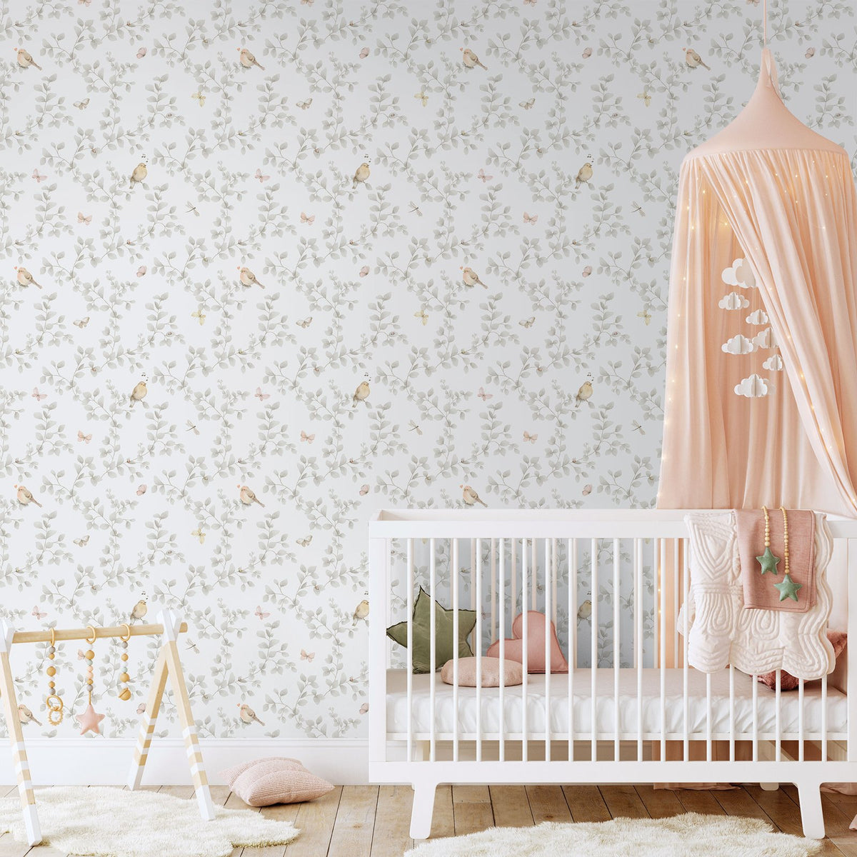 Galerie Bambino Birdy Silver Grey Sidewall 284-2