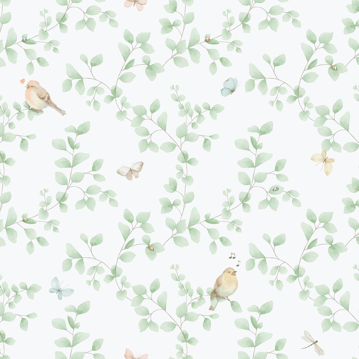 Galerie Bambino Birdy Green Sidewall 284-3