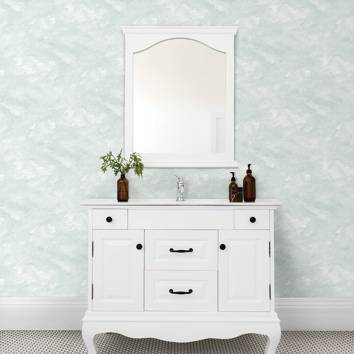 A-Street Prints 2861-25711 Bode Light Blue Cloud Wallpaper