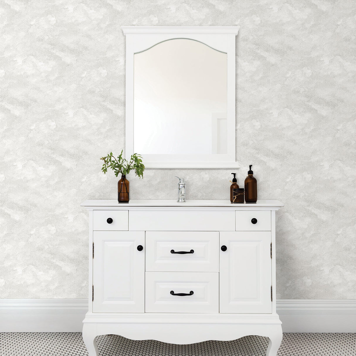 A-Street Prints 2861-25713 Bode Light Grey Cloud Wallpaper