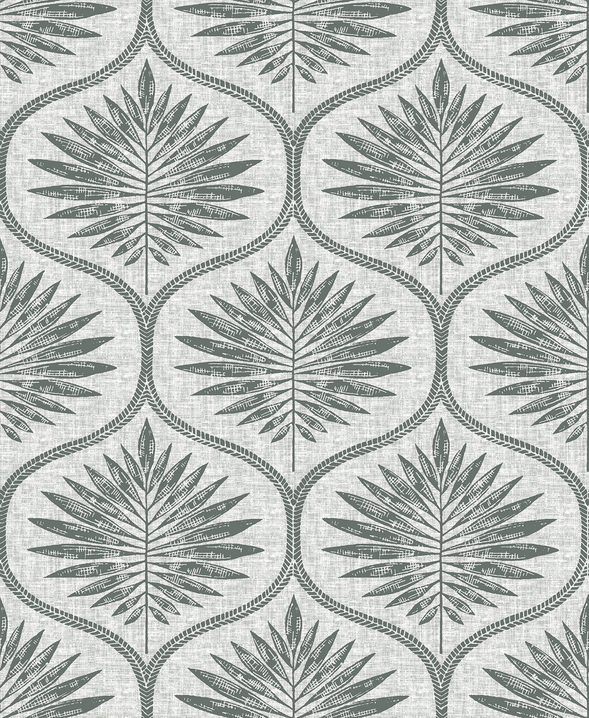 A-Street Prints 2861-25718 Laurel Grey Ogee Wallpaper