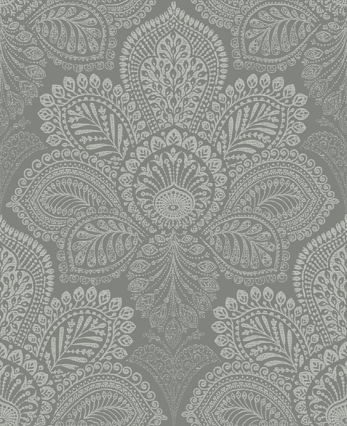 A-Street Prints 2861-25728 Triumph Grey Medallion Wallpaper