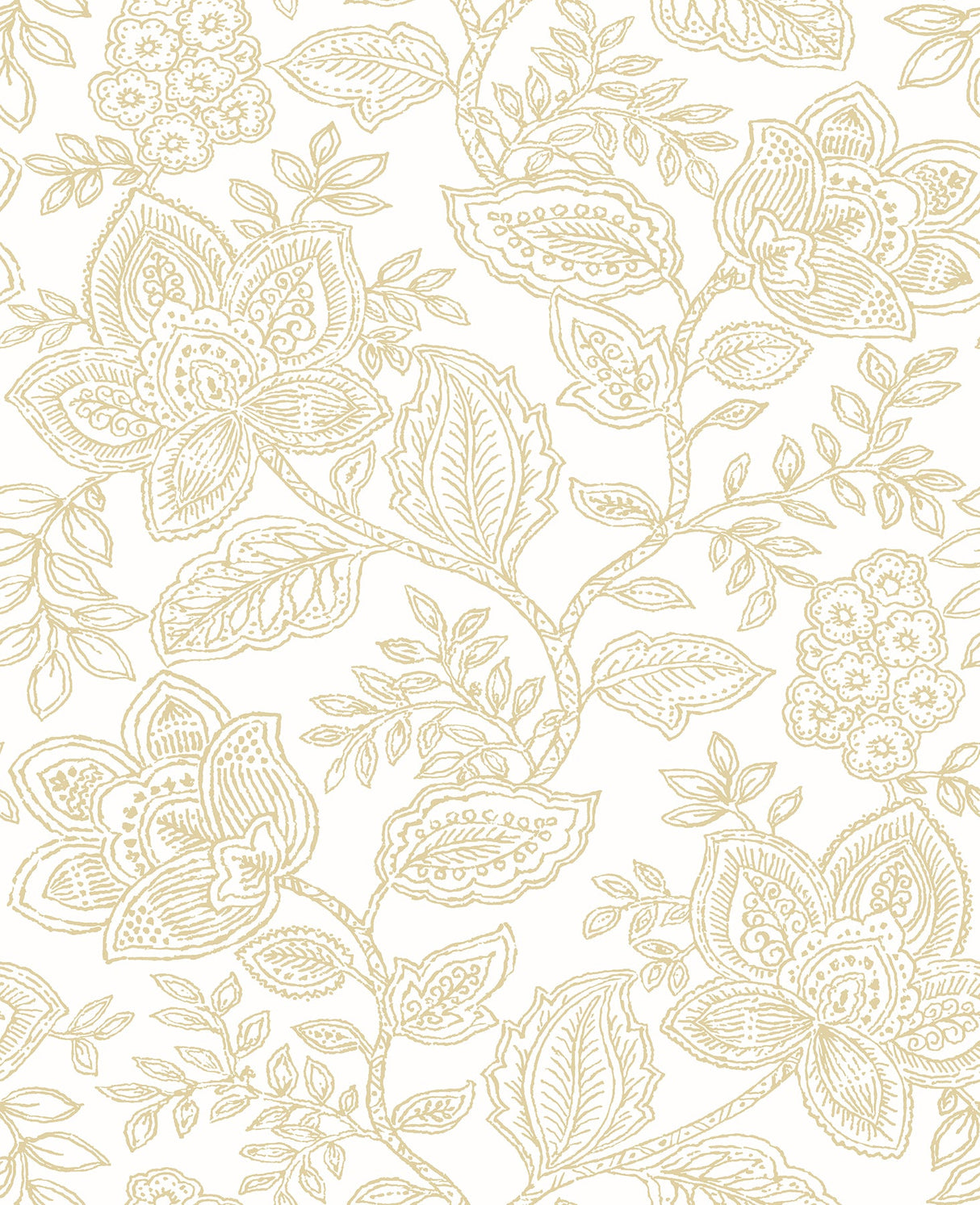 A-Street Prints 2861-25732 Larkin Khaki Floral Wallpaper