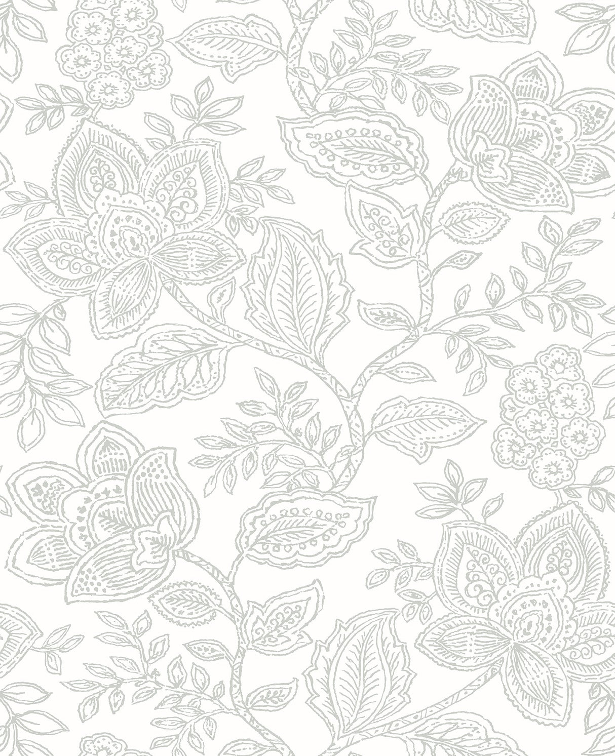 A-Street Prints 2861-25733 Larkin Grey Floral Wallpaper