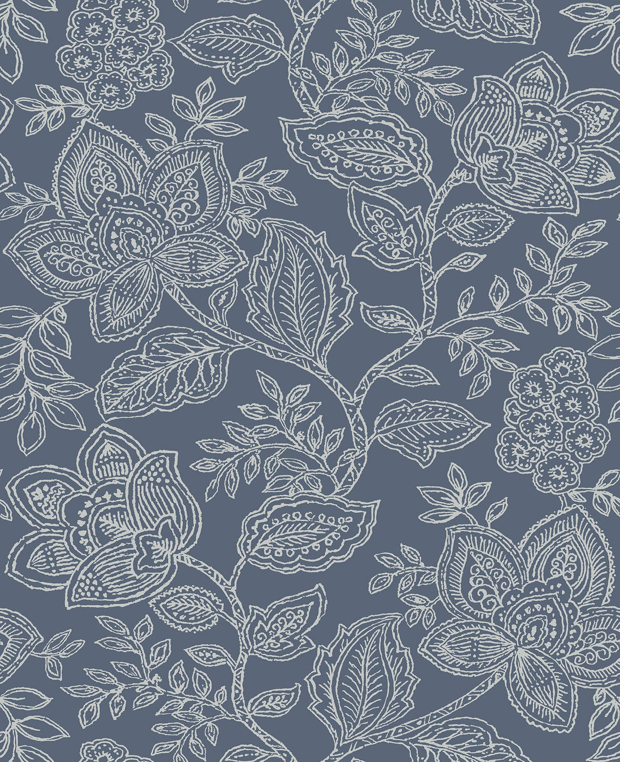 A-Street Prints 2861-25734 Larkin Blue Floral Wallpaper