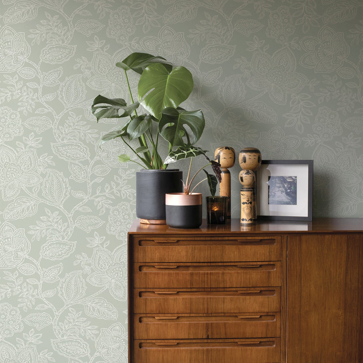 A-Street Prints 2861-25736 Larkin Sage Floral Wallpaper