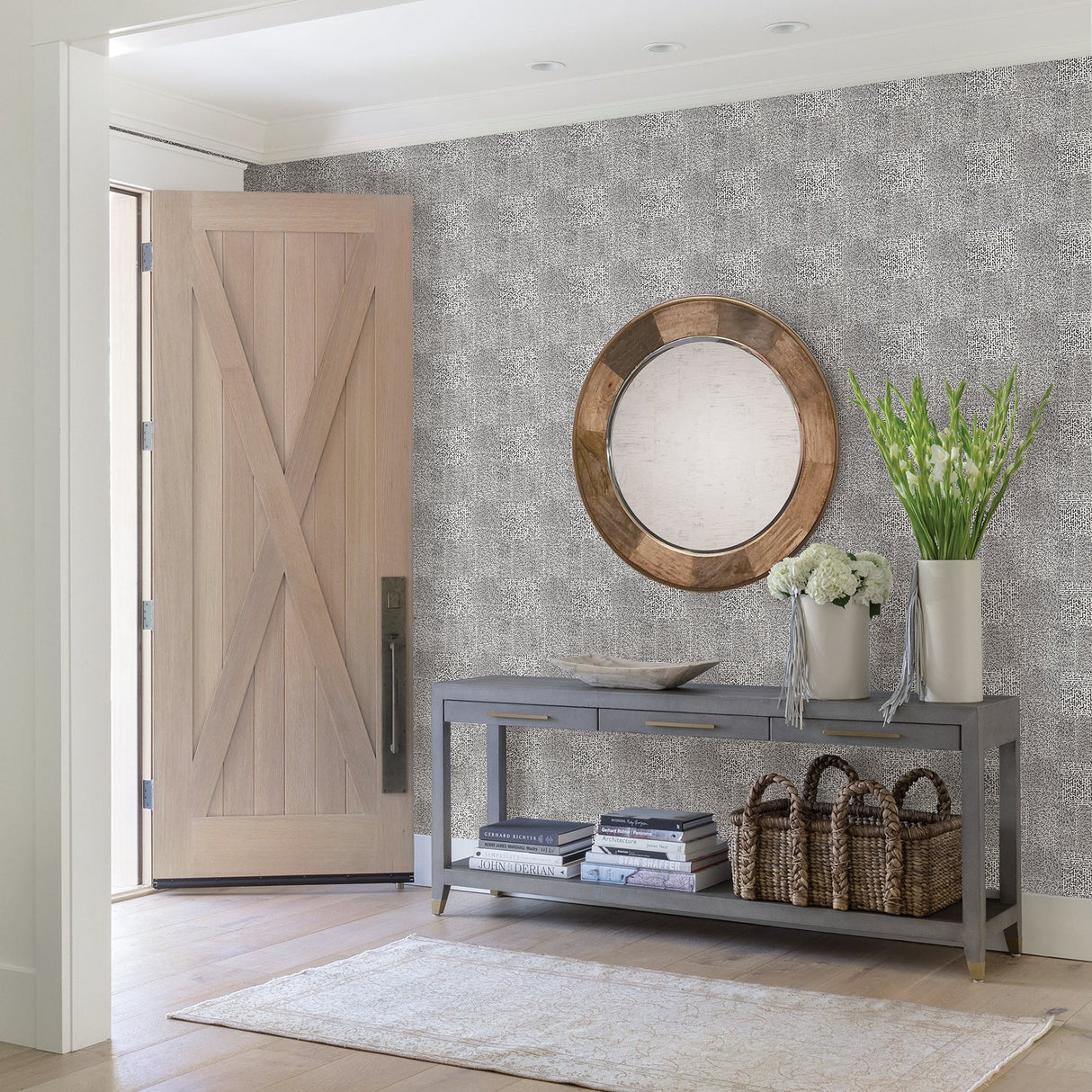 A-Street Prints 2861-25742 Zenith Black Abstract Geometric Wallpaper