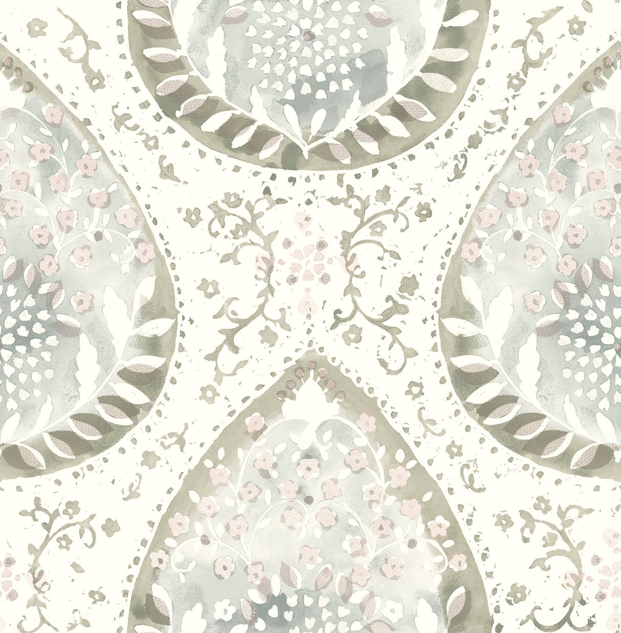 A-Street Prints 2861-25749 Alistair Grey Medallion Wallpaper