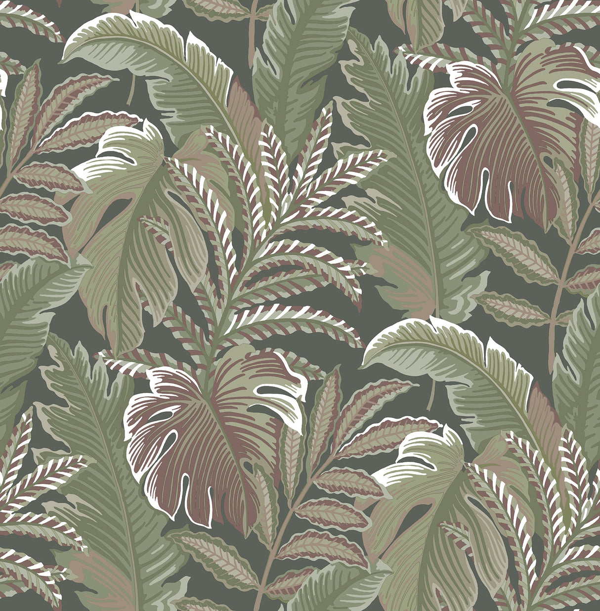 A-Street Prints 2861-25759 Verdant Multicolor Botanical Wallpaper