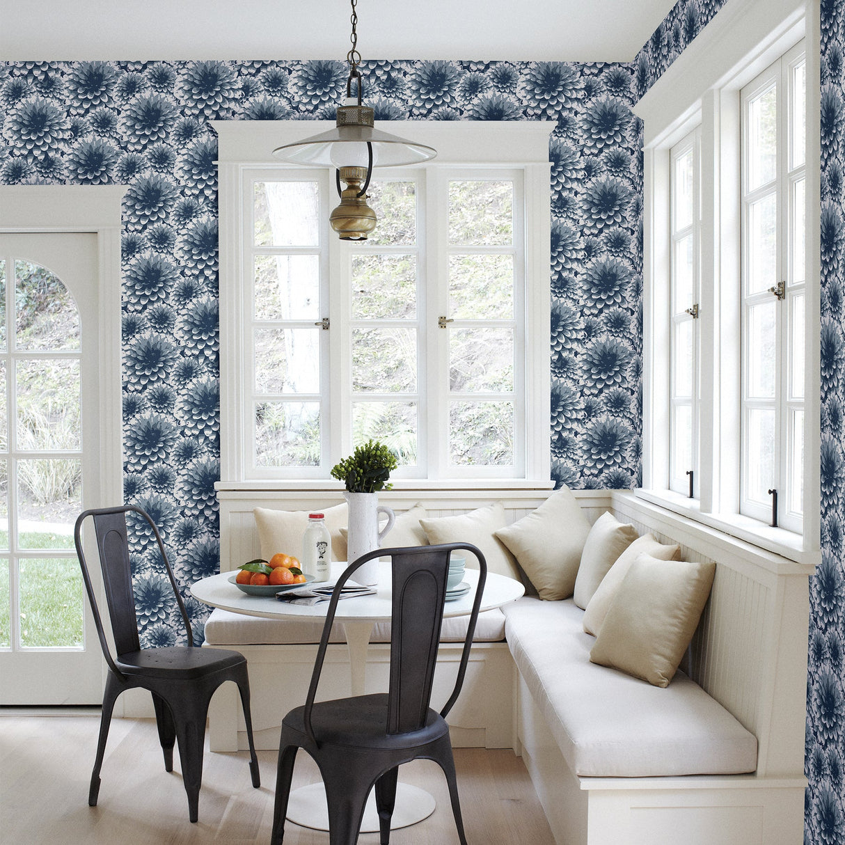 A-Street Prints 2861-87521 Umbra Indigo Floral Wallpaper