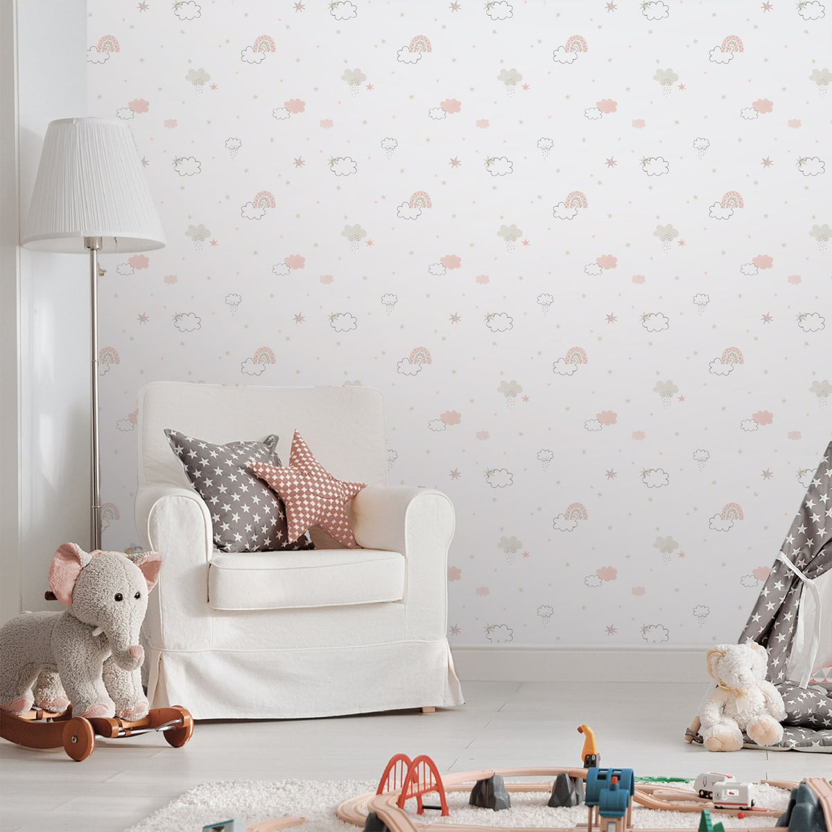 Galerie Bambino Rainbow Pink Sidewall 288-1
