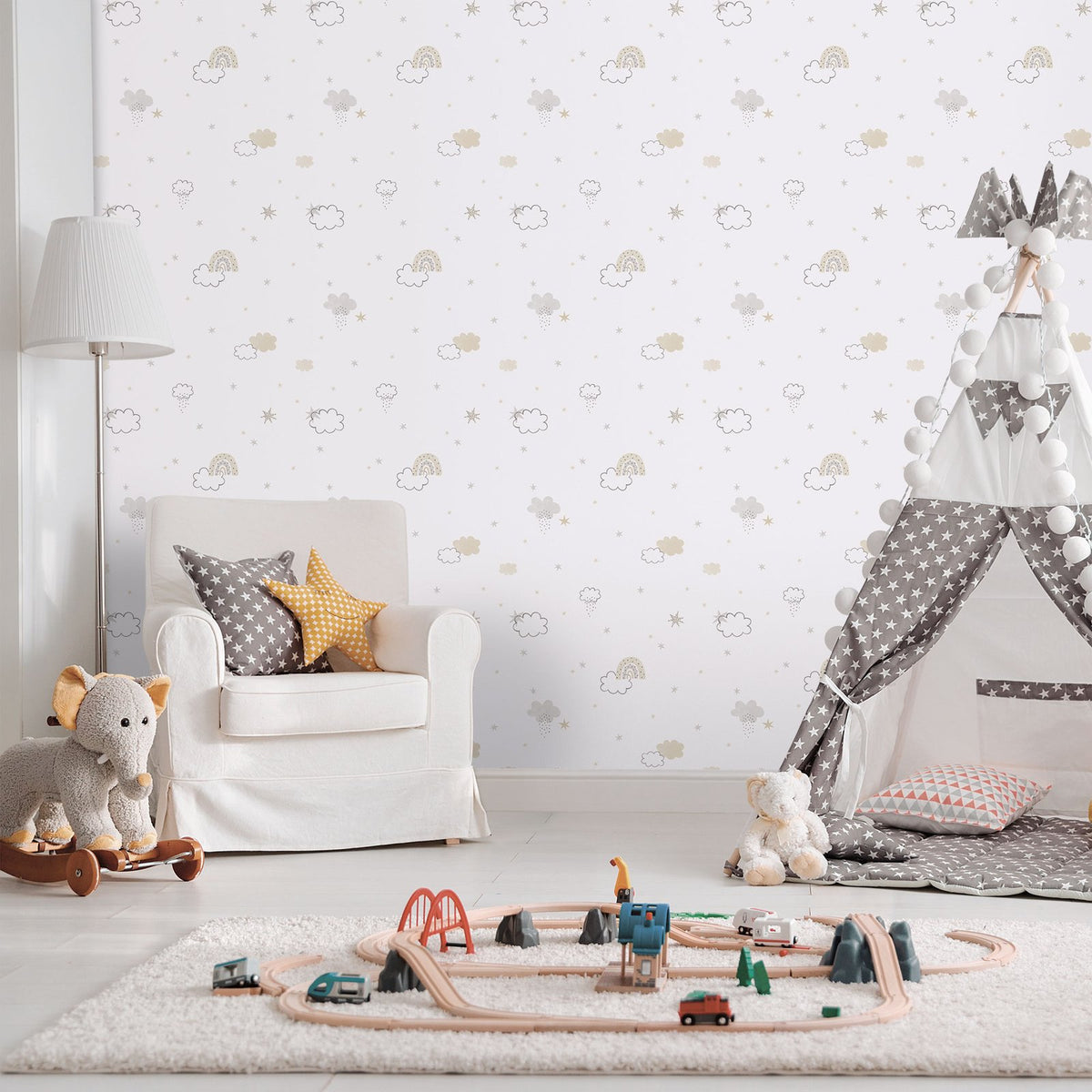 Galerie Bambino Rainbow Beige Sidewall 288-3