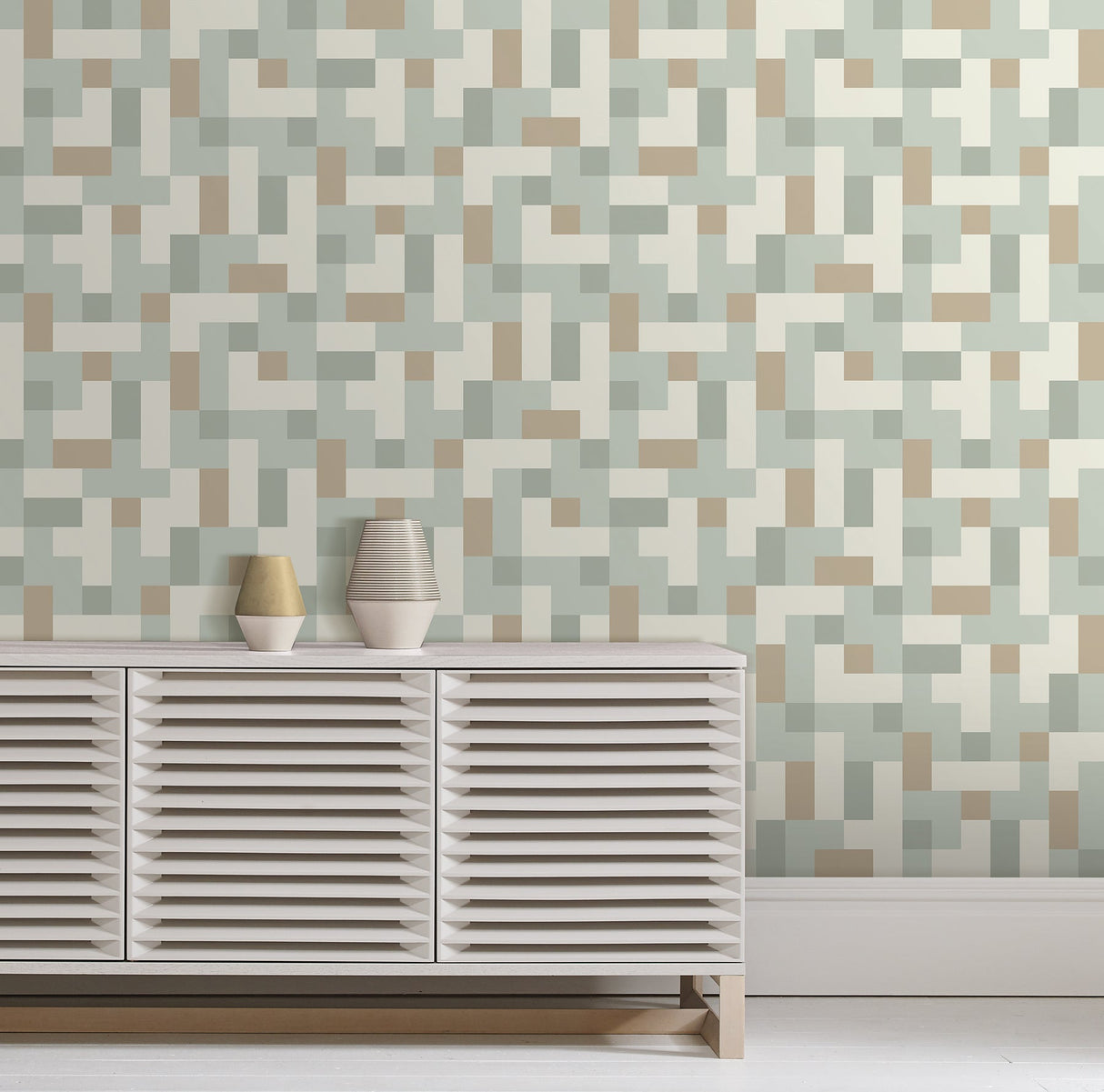 A-Street Prints 2889-25222 Alby Mint Geometric Wallpaper