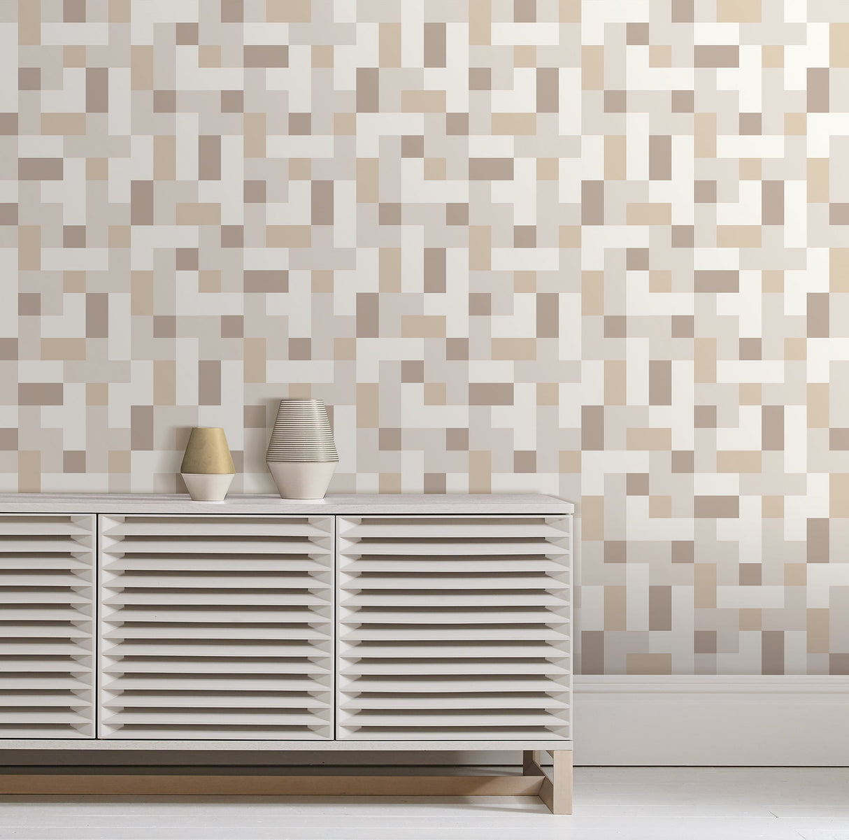 A-Street Prints 2889-25224 Alby Neutral Geometric Wallpaper