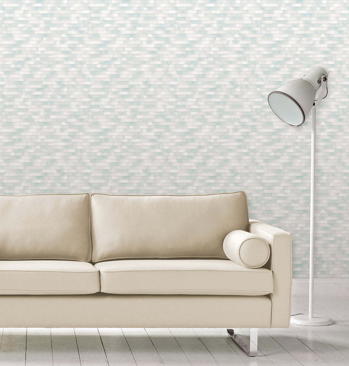 A-Street Prints 2889-25230 Kalmar Light Blue Hazy Stripe Wallpaper