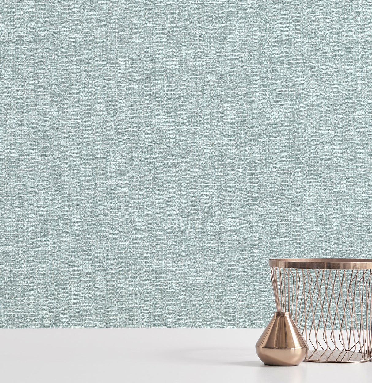 A-Street Prints 2889-25238 Asa Teal Linen Texture Wallpaper