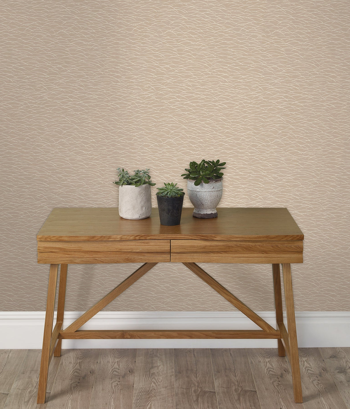 A-Street Prints 2889-25243 Hono Beige Abstract Wave Wallpaper