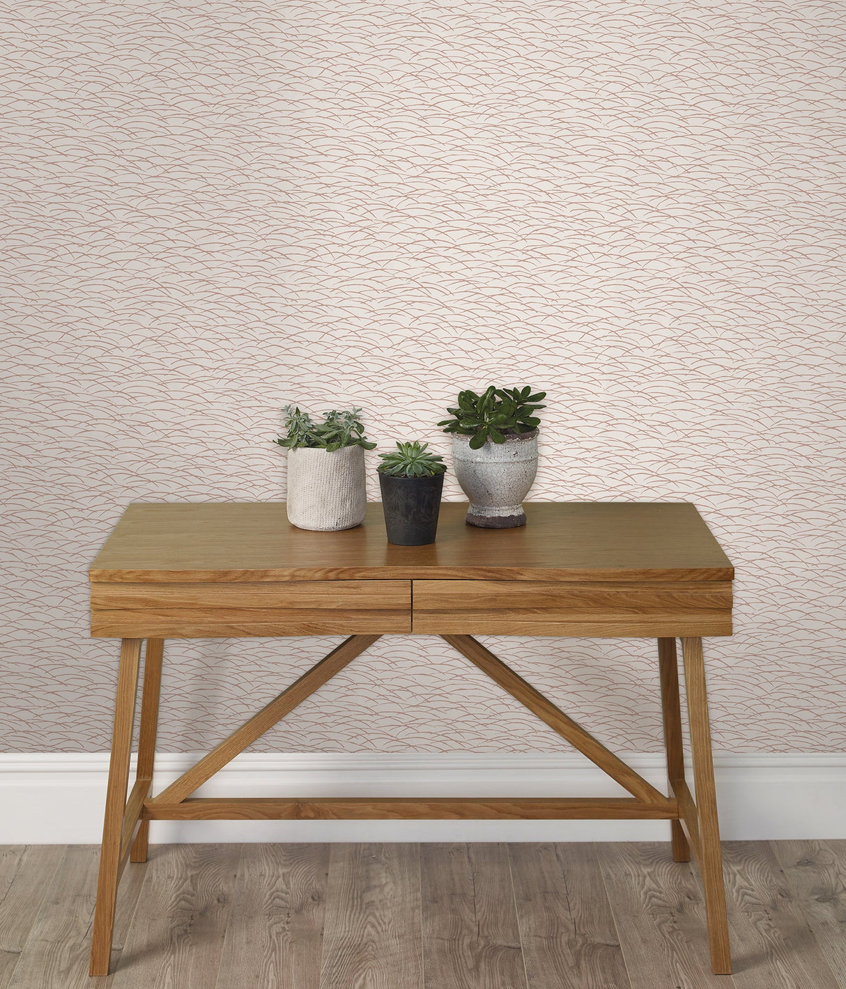 A-Street Prints 2889-25244 Hono Rose Gold Abstract Wave Wallpaper