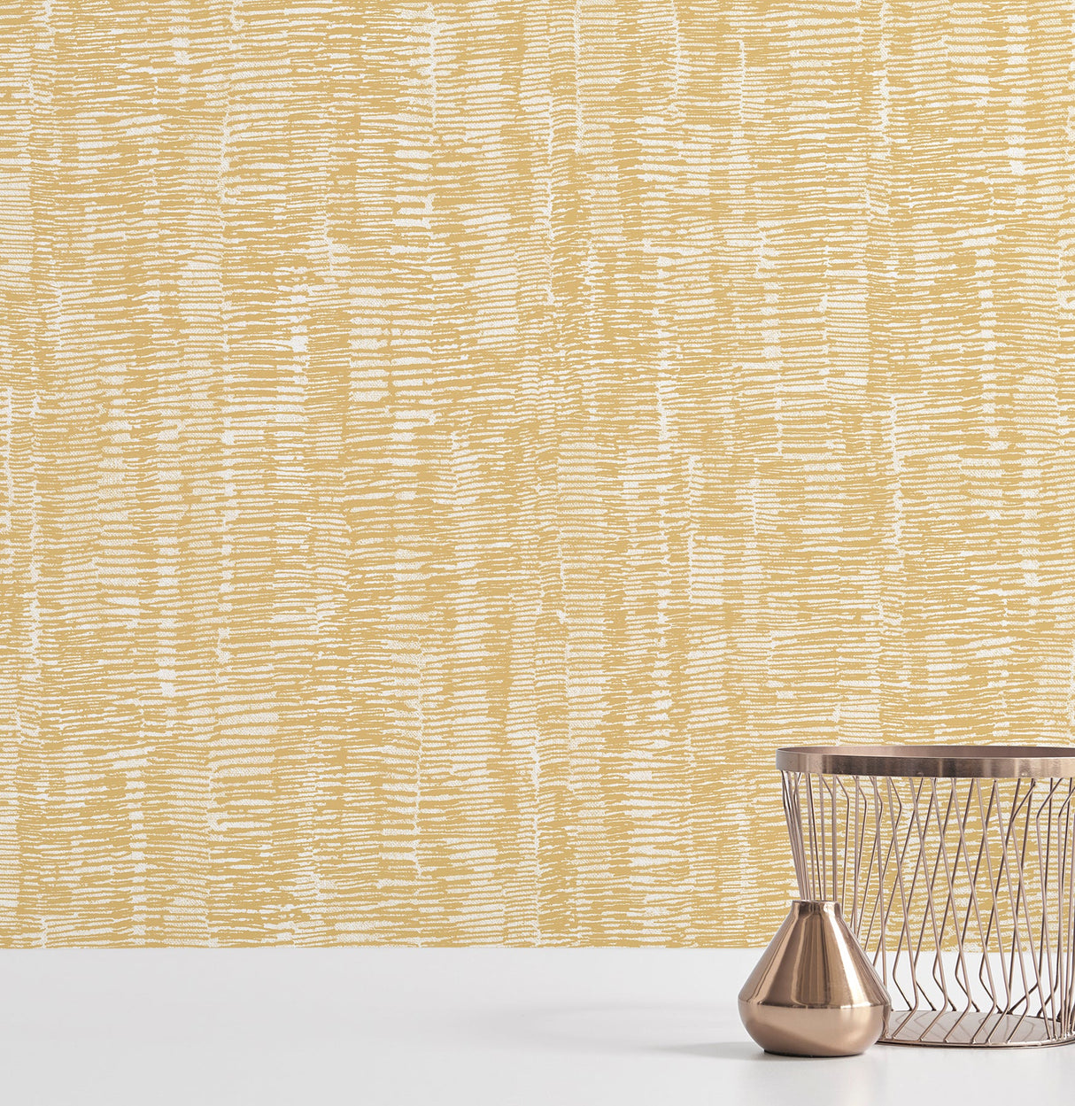 A-Street Prints 2889-25249 Hanko Mustard Abstract Texture Wallpaper