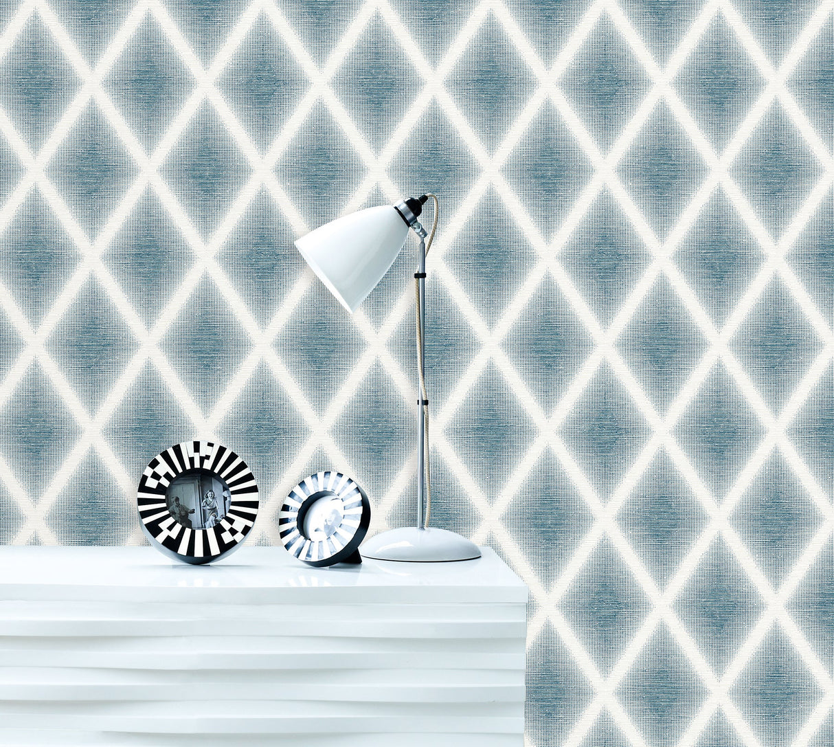 A-Street Prints 2889-25254 Kirana Blue Diamond Wallpaper