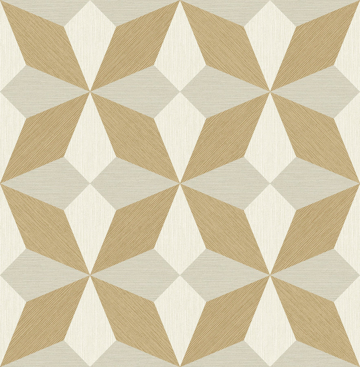 Decorline 2896-25302 Valiant Gold Faux Grasscloth Mosaic Wallpaper