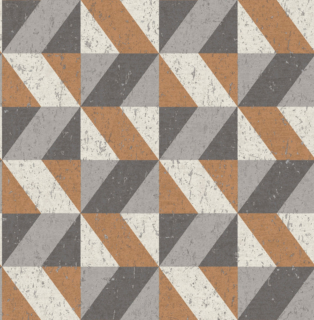 Decorline 2896-25312 Cerium Copper Concrete Geometric Wallpaper