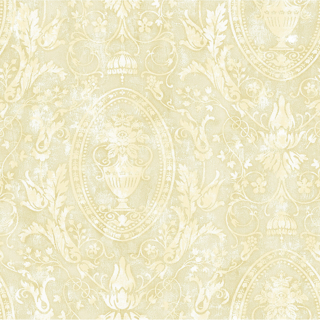 Fairwinds Studio 290-50300 Bronze Urn Acanthus Leaf Cameo Wallpaper