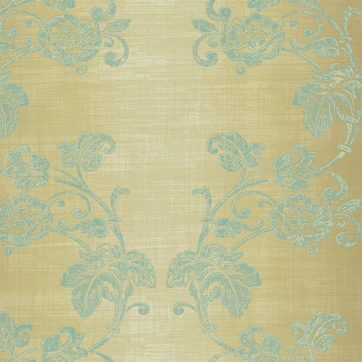 Fairwinds Studio 290-50602 Yellow Jacobean Ogee Wallpaper