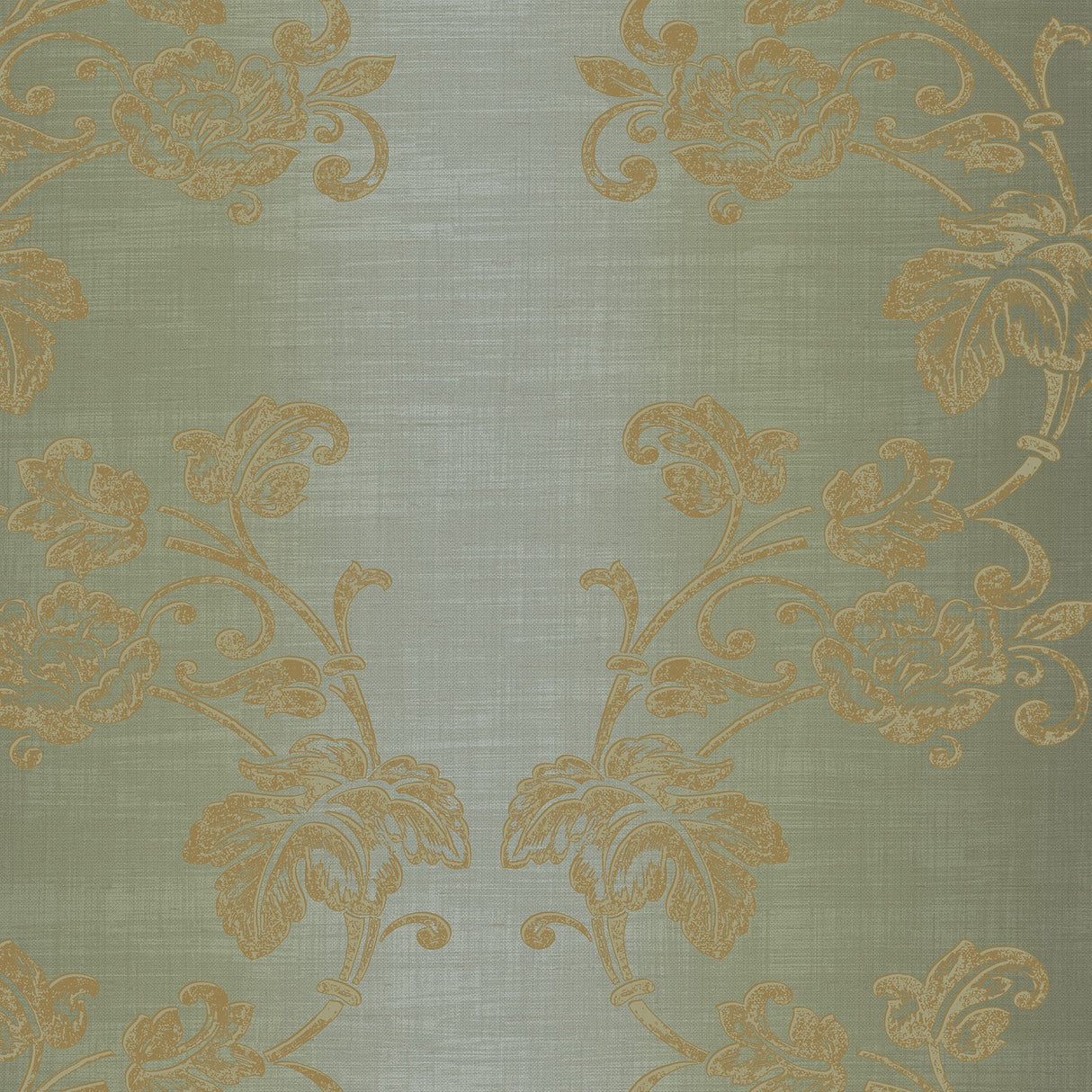 Fairwinds Studio 290-50604 Green Jacobean Ogee Wallpaper