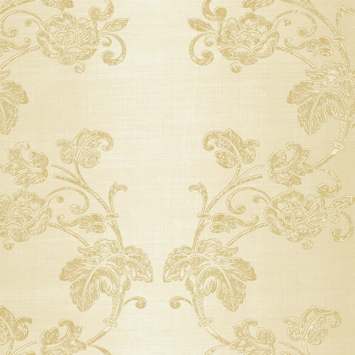 Fairwinds Studio 290-50607 Flax Jacobean Ogee Wallpaper