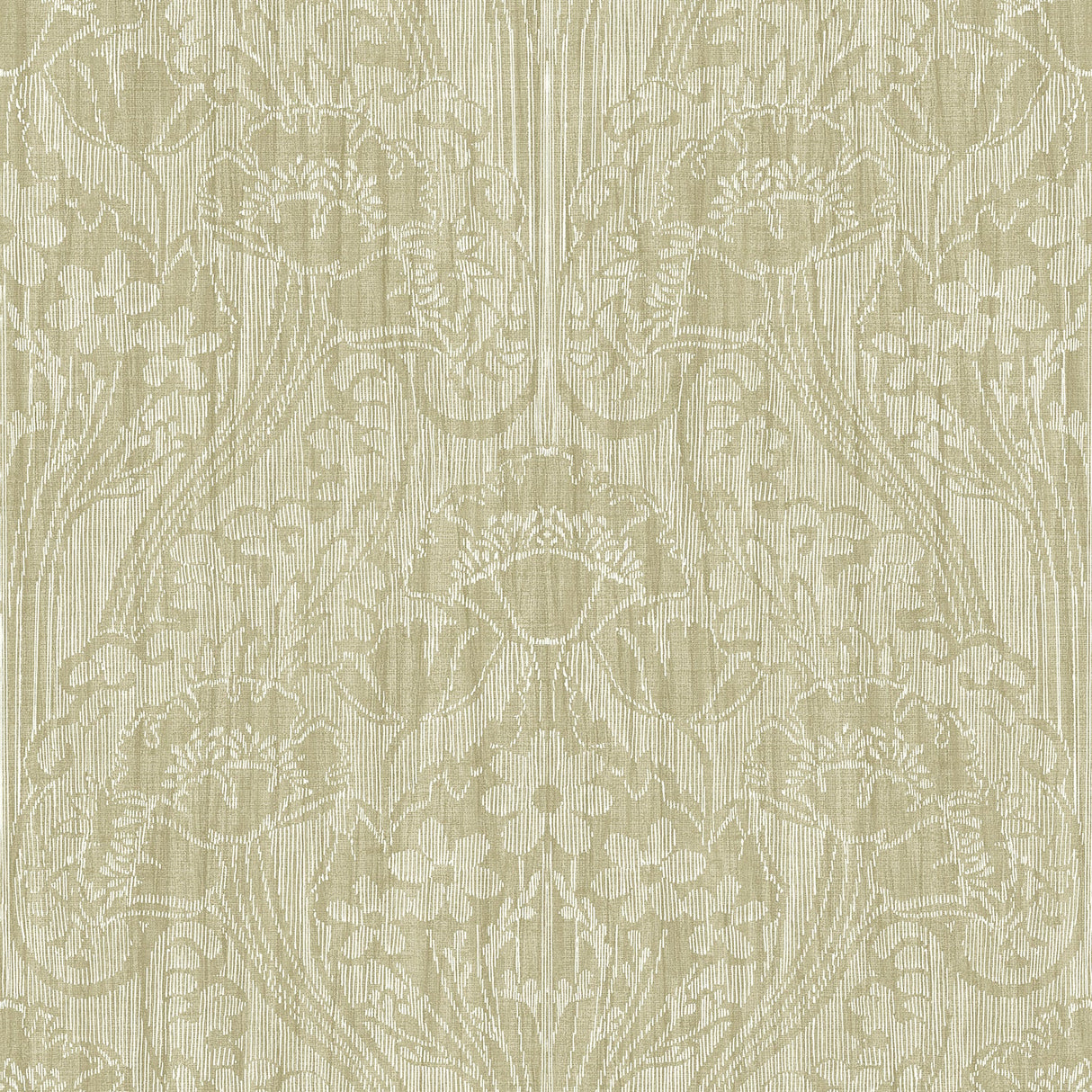 Fairwinds Studio 290-50706 Neutral Linen Damask Wallpaper