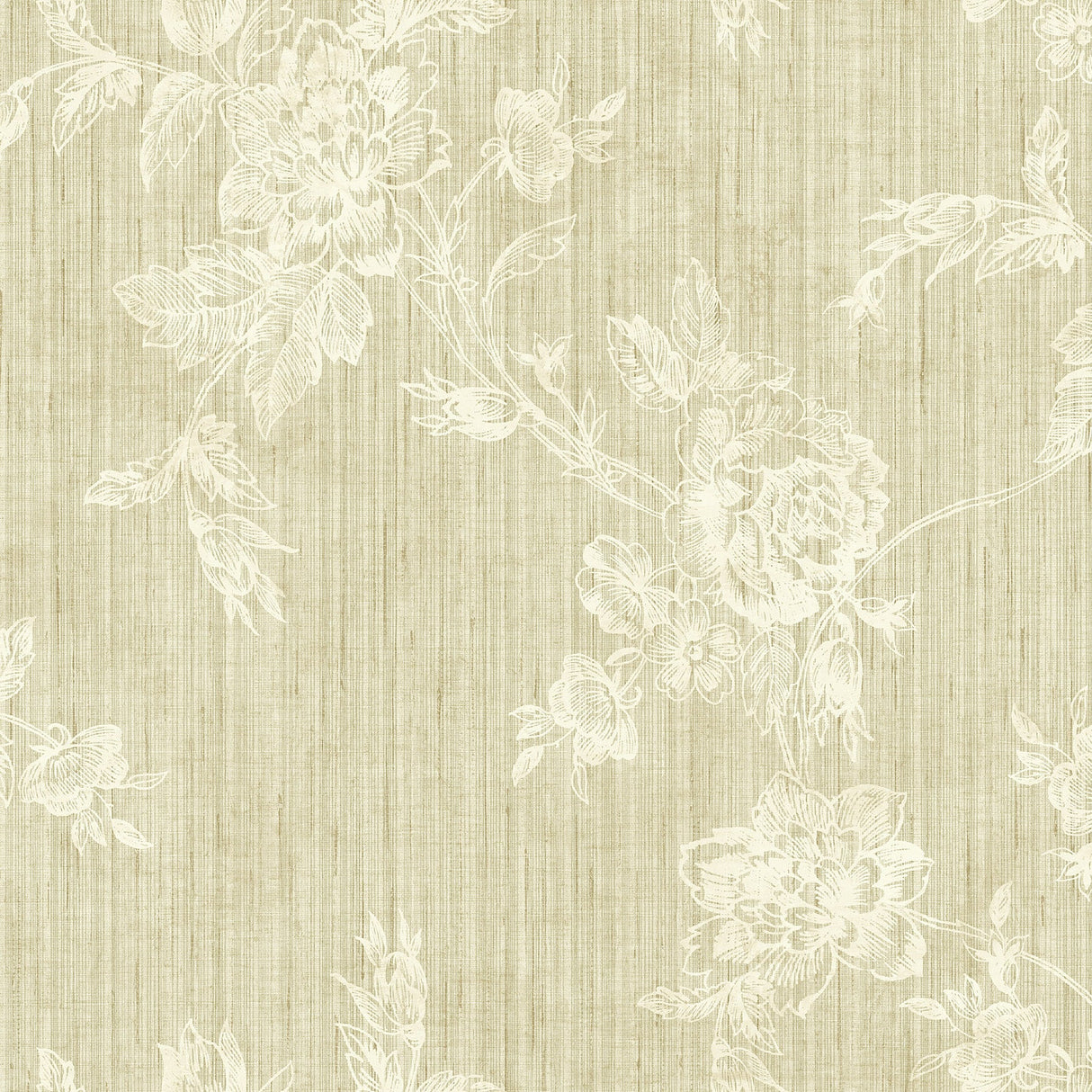 Fairwinds Studio 290-50906 Neutral Tonal Rose Trail Wallpaper