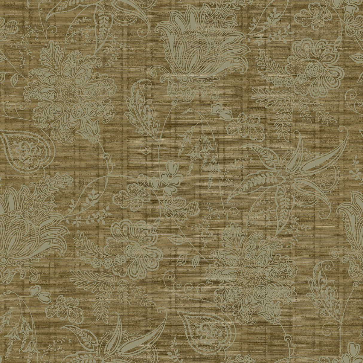 Fairwinds Studio 290-51106 Brown Jacobean Trail Wallpaper